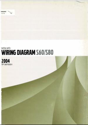 Volvo S60 S80 Wiring Diagram Workshop Manual 2004 TP3970031 PDF Ebook Instant Download