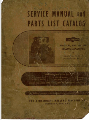 Cincinnati 2 3 4 Model OM Dial Type Milling Machine Instruction Book PDF Ebook Instant Download