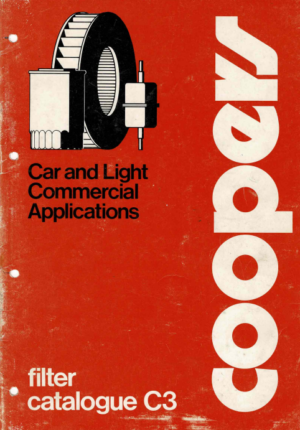 Coopers Car & Light Commercials Filter Catalogue 1980s C3 PDF EBook Instant Download