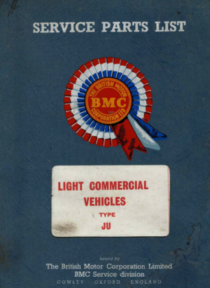 BMC JU Light Commercial Vehicles Parts List Catalogue AKD5075 PDF EBook Instant Download