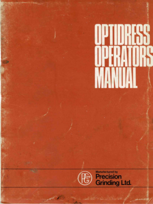 Optidress Parts Catalogue And Operators Manual PD88A 1988 PDF EBook Instant Download