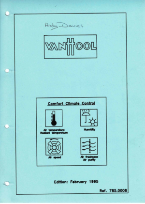 Vanhool HVAC Heating Ventilation Air Conditioning Training Manual 1995 7850008 EBook Instant Download