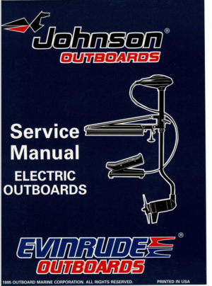 Johnson Outboards Service Manual Electric Outboards 1995 PN507119 PDF EBook Instant Download