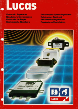 Lucas Electronic Regulators Parts Catalogue PLM1146 40M849 1984 PDF EBook Instant Download