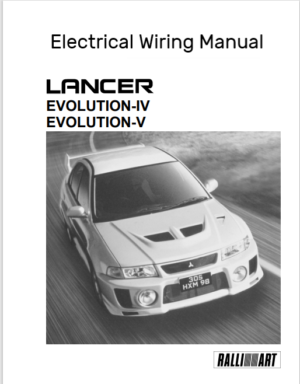 Mitsubishi Lancer Evo IV And V Electrical Wiring Manuals Manual 1998 PDF EBook Instant Download