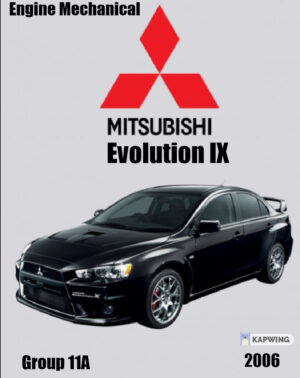 Mitsubishi Evo IX 2006 Engine Mechanical Workshop Manual PDF EBook Instant Download