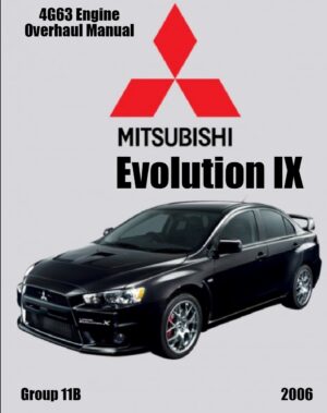 Mitsubishi Evo IX 4G63 Engine Overhaul Manual 2006 PDF EBook Instant Download