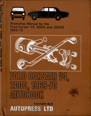 Ford Corsair V4 2000 2000E Autobook Workshop Manual 1969 1970 0851471641 PDF EBook Instant Download