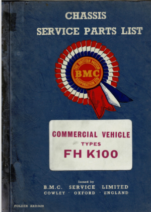 BMC FHK100 Commercial Vehicles Chassis Parts Catalogue 1963 AKD3440 PDF EBook Instant Download