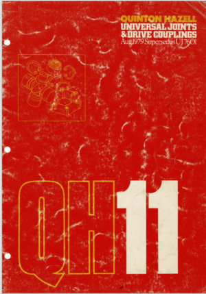 Quinton Hazell Universal Joints & Drive Couplings Parts Catalogue QH11 1979 PDF EBook Instant Download