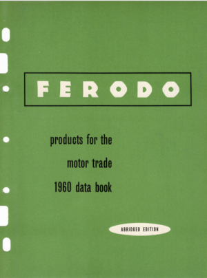 Ferodo Motor Trade Catalogue 1960 1005A960 PDF EBook Instant Download