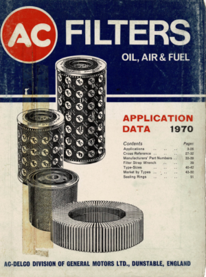 AC Filters Oil Air Fuel Parts Catalogue 1970 PL687570JOOP PDF EBook Instant Download