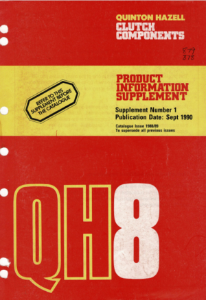 Quinton Hazell Clutch Supplement 1990 QH8 PDF EBook Instant Download
