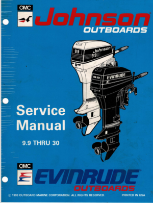Johnson Evinrude 9.9 Thru 30 Service Manual 500607 1993 PDF EBook Instant Download