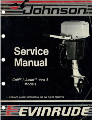 Johnson Evinrude Colt Junior Thru 8 Outboard Motor Workshop Manual 1987 507659 PDF EBook Instant Download