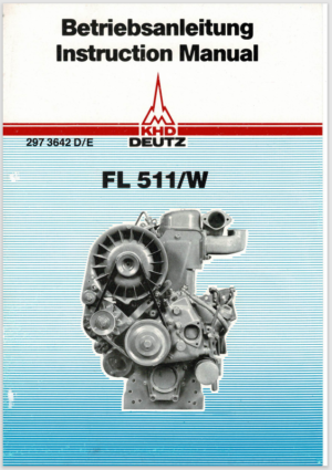 KHD Deutz FL511W Instruction Manual 11th Edition 2973190 PDF EBook Instant Download