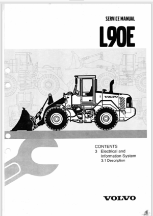 Volvo L90E Electrical Information Description Service Manual VOE21B1000339 PDF EBook Instant Download