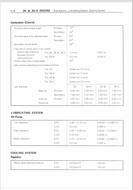 Toyota Passenger Cars Service Specifications Manual 1978 98275 PDF ...
