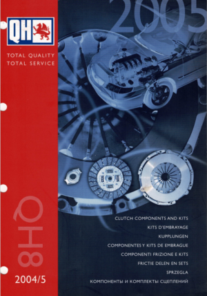 Quinton Hazell Clutch Components And Kits Parts Catalogue QH8 2004 2005 PDF EBook Instant Download