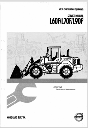 Volvo L60F L70F L90F Service And Maintenance Manual 2007 VOE21A1002950 PDF EBook Instant Download