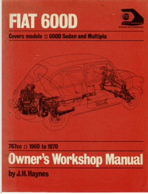 Fiat 600D Owners Workshop Manual 1973 900550821 PDF EBook Instant Download
