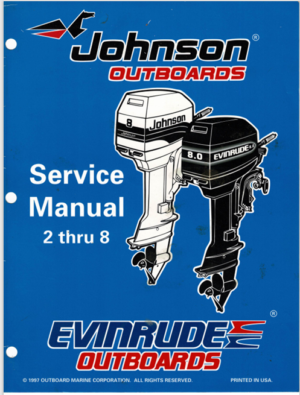 Johnson Evinrude Outboards Service Manual 2 Thru 8 1997 520202 PDF EBook Instant Download
