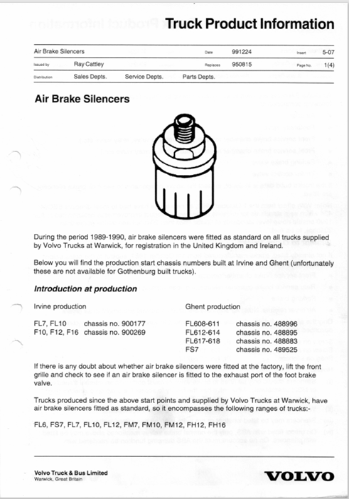Volvo Trucks Brakes Product Information 1995 To 2003 PDF EBook Instant ...
