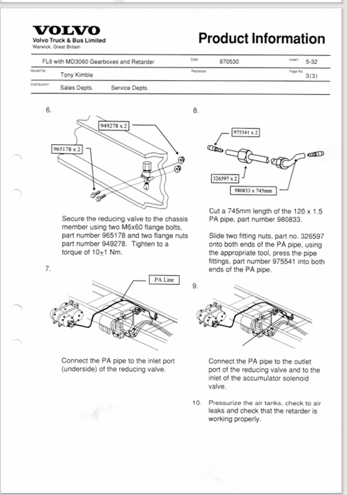 Volvo Trucks Brakes Product Information 1995 To 2003 PDF EBook Instant ...
