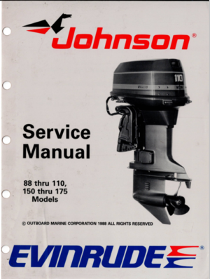 Johnson Evinrude 88 Thru 110 150 Thru 175 Outboard Motor Workshop Manual 88 PDF EBook Instant Download