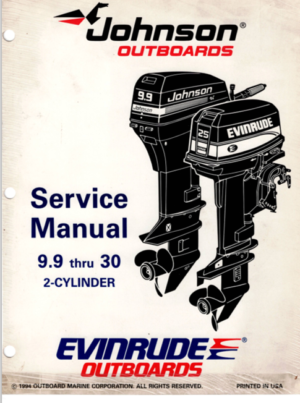 Johnson Evinrude 9.9 Thru 30 Outboard Motor Service Manual 1994 PDF EBook Instant Download