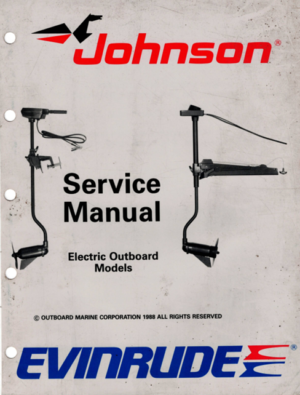Johnson Evinrude Service Manual Electric Outboards 1988 PN 507752 PDF EBook Instant Download