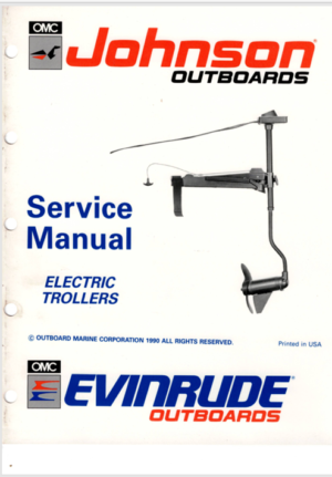 Johnson Evinrude Electric Trollers Service Manual 1990 PN 507944 PDF EBook Instant Download