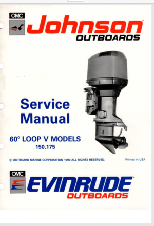 Johnson Evinrude Service Manual 60° Loop V 150 175 1990 507950 PDF EBook Instant Download