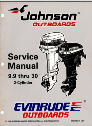 Johnson Evinrude 9.9 Thru 30 2 Cylinder Service Manual 1996 507263 PDF EBook Instant Download