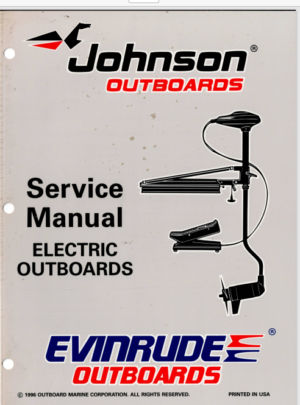 Johnson Evinrude Service Manual Electric Outboards 1996 PN 507260 PDF EBook Instant Download