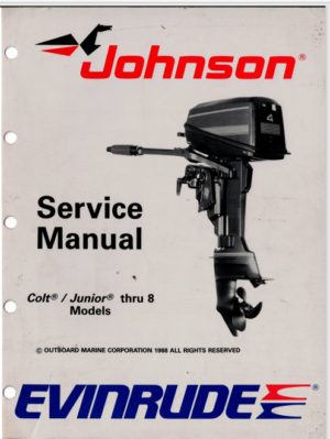 Johnson Evinrude Colt Junior Thru 8 Outboard Motor Workshop Manual 507753 88 PDF EBook Instant Download