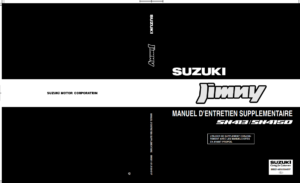 Suzuki Jimny SN413 SN415D Supplementary Service Manual French 2004 9950181A1001F EBook Instant Download