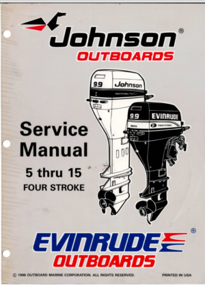 Johnson Outboards 5 Thru 15 4 Stroke Service Manual 1996 507262 PDF EBook Instant Download