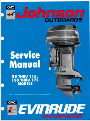 Johnson Evinrude 88 Thru 115 150 Thru 175 Outboard Motor Workshop Manual 89 PDF EBook Instant Download