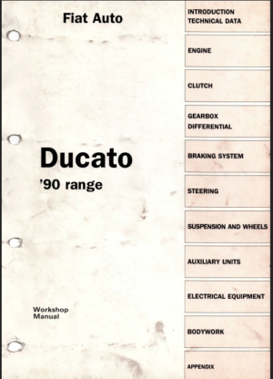 Fiat Ducato 90 Range Workshop Manual Introduction Technical Data 1990 505425 PDF EBook Instant Download
