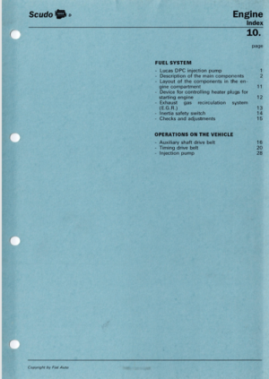Fiat Scudo Fuel System Workshop Manual 1998 Lucas Bosch PDF EBook Instant Download