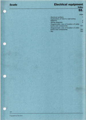 Fiat Scudo Electrical Equipment Wiring Diagrams Workshop Manual 1998 PDF EBook Instant Download