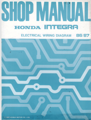 Honda Integra Electrical Wiring Workshop Manual 1987 A5008712GH 62SD260 PDF EBid Instant Download
