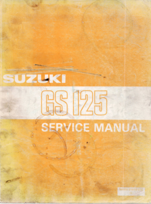 Suzuki GS125 Service Worksop Manual 1983 995003101001E PDF EBook Instant Download
