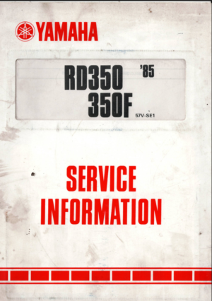 Yamaha RD350 350F 57VSE1 Supplement Service Information Manual 84 31L281978 PDF EBook Instant Download