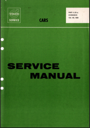 Volvo 120 140 1800 Overdrive Workshop Manual 1968 TP101252A PDF EBook Instant Download