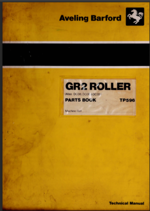 Aveling Barford GR2 Roller Parts Catalogue TP596 PDF EBook Instant Download