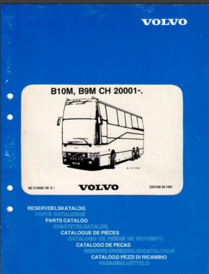 Volvo Buses B10M B9M Parts Catalogue 1991 212666GBS PDF EBook Instant Download