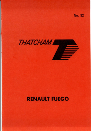 Renault Fuego Thatcham Repair Times Catalogue 1981 No 82 PDF EBook Instant Download